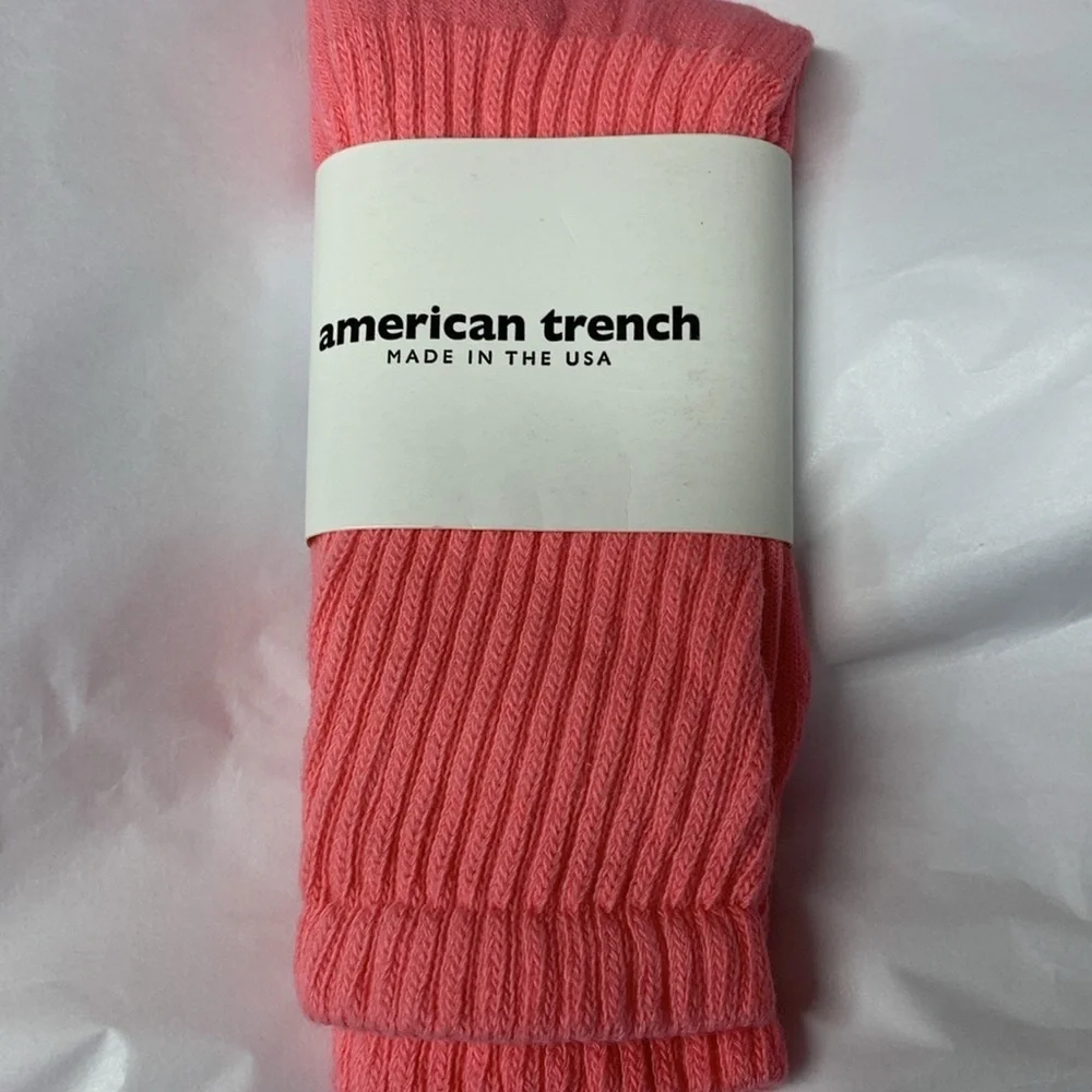 Free people American trench retro solids pink socks new wtags